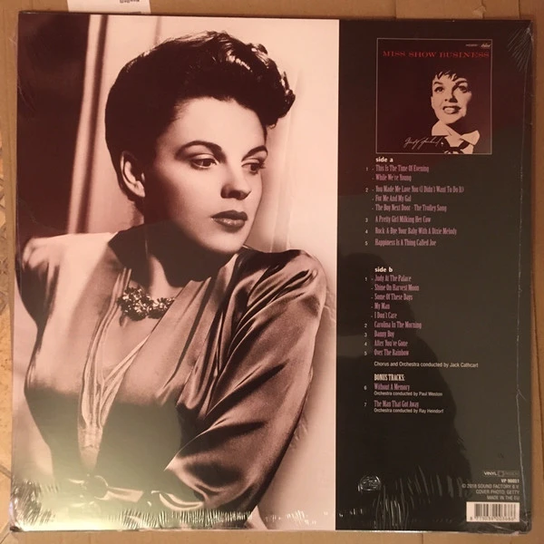 Виниловая пластинка JUDY GARLAND MISS SHOW BUSAINESS