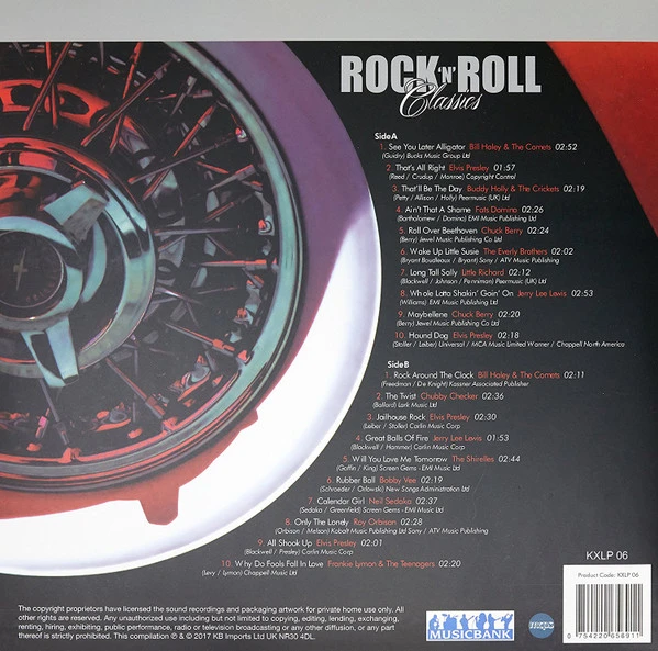 Виниловая пластинка VARIOUS ROCK'N'ROLL - CLASSICS