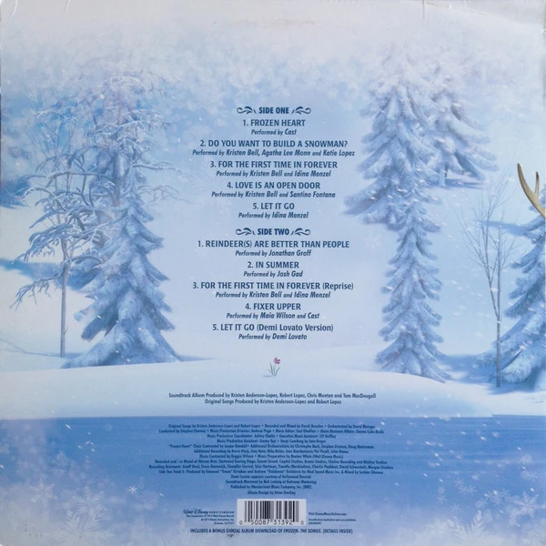 Виниловая пластинка VARIOUS FROZEN: THE SONGS