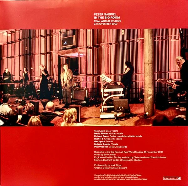 Виниловая пластинка PETER GABRIEL IN THE BIG ROOM