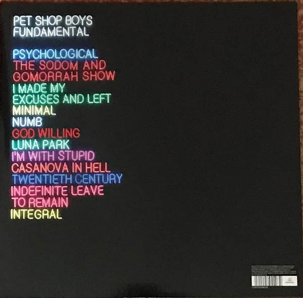 Виниловая пластинка PET SHOP BOYS Fundamental