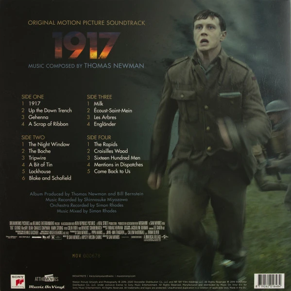 Виниловая пластинка THOMAS NEWMAN 1917 (ORIGINAL MOTION PICTURE SOUNDTRACK)