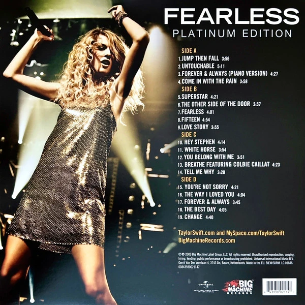 Виниловая пластинка TAYLOR SWIFT FEARLESS