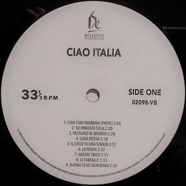 Виниловая пластинка V.A. CIAO ITALIA