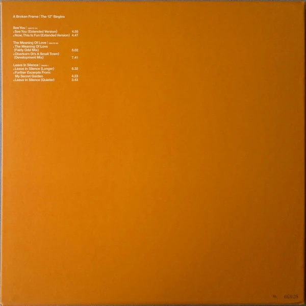 Виниловая пластинка DEPECHE MODE A BROKEN FRAME - THE 12in SINGLES