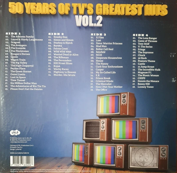 Виниловая пластинка VARIOUS 50 YEARS OF TV'S GREATEST HITS - VOL. 2