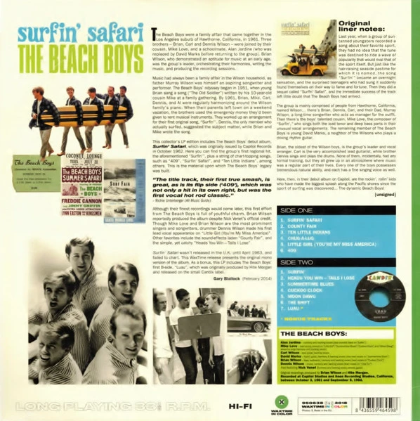 Виниловая пластинка BEACH BOYS SURFIN` SAFARI