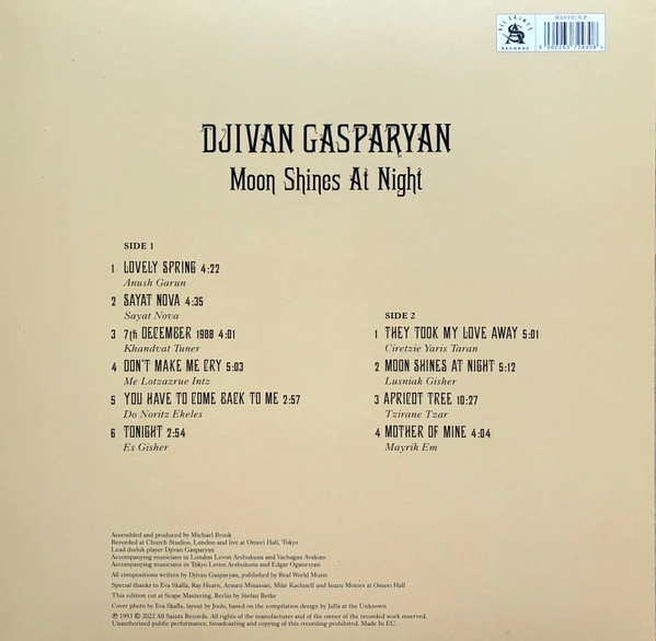 Виниловая пластинка DJIVAN GASPARYAN MOON SHINES AT NIGHT