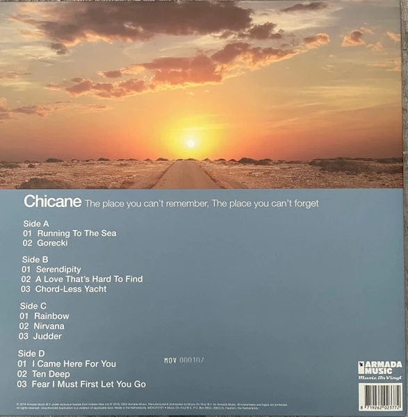 Виниловая пластинка CHICANE PLACE YOU CAN'T REMEMBER