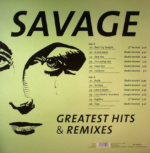 Виниловая пластинка SAVAGE GREATEST HITS & REMIXES