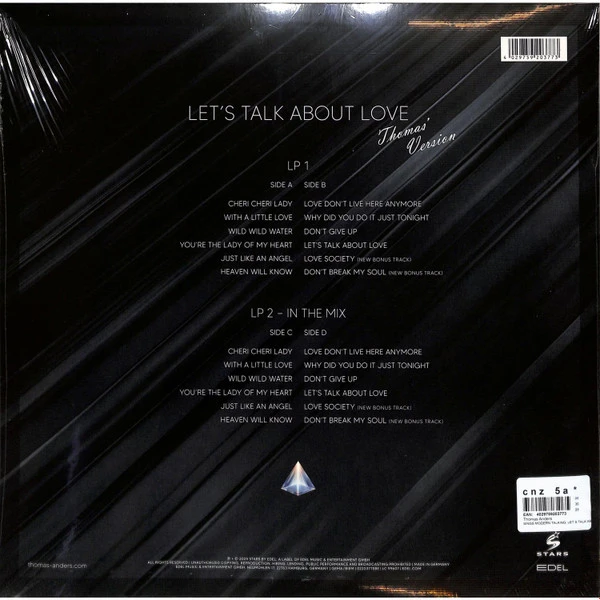 Виниловая пластинка THOMAS ANDERS Sings Modern Talking: Let's Talk About Love