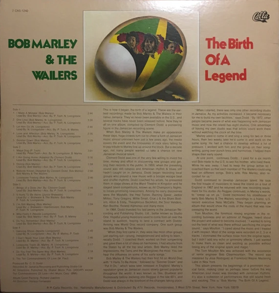 Виниловая пластинка BOB MARLEY & THE WAILERS THE BIRTH OF A LEGEND