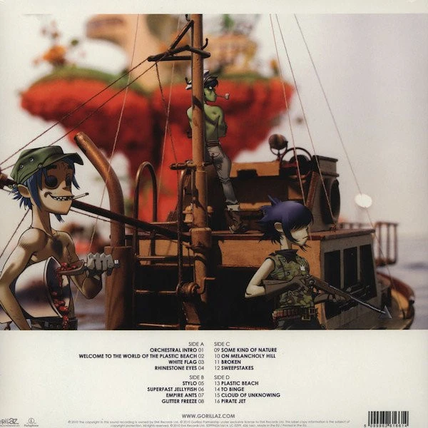 Виниловая пластинка GORILLAZ PLASTIC BEACH