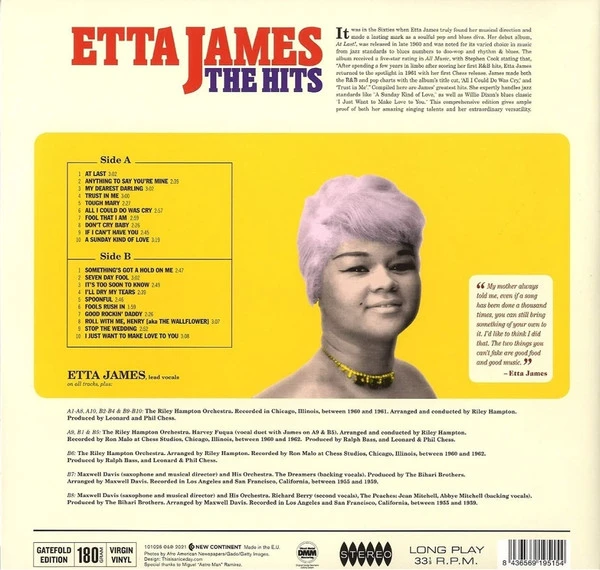 Виниловая пластинка ETTA JAMES HITS