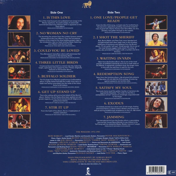 Виниловая пластинка BOB MARLEY & THE WAILERS LEGEND