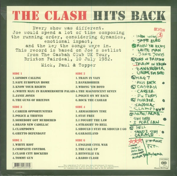 Виниловая пластинка CLASH, THE HITS BACK