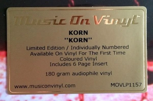 Виниловая пластинка KORN KORN