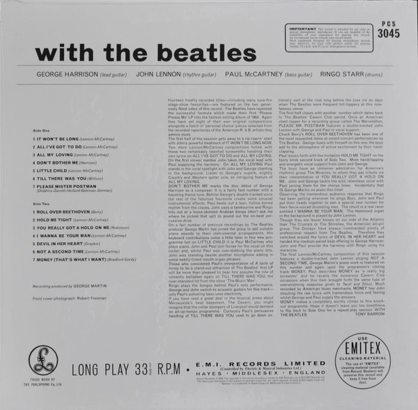 Виниловая пластинка BEATLES WITH THE BEATLES
