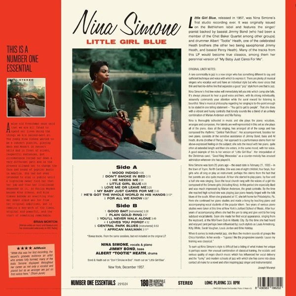 Виниловая пластинка NINA SIMONE LITTLE GIRL BLUE