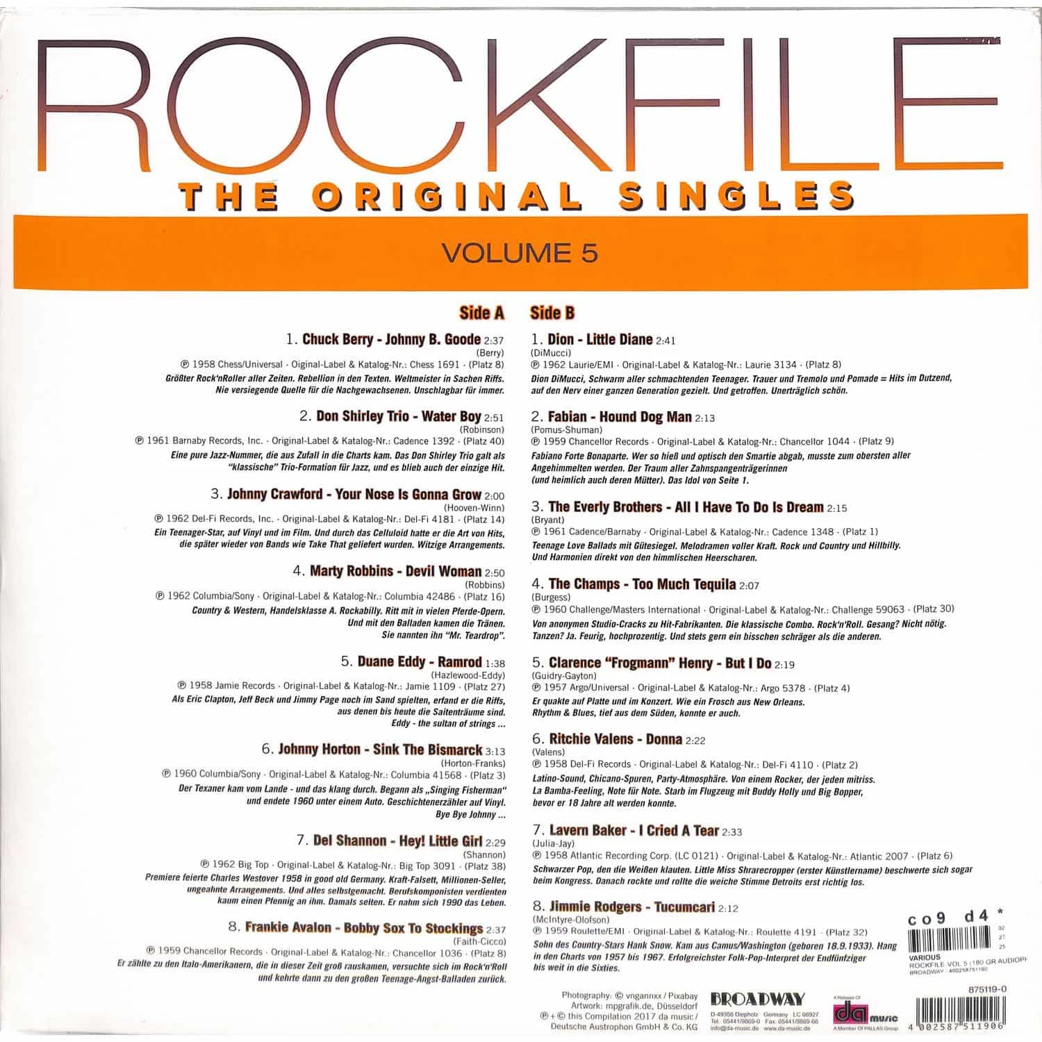 Виниловая пластинка VARIOUS ROCKFILE VOLUME 5