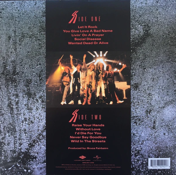 Виниловая пластинка BON JOVI SLIPPERY WHEN WET