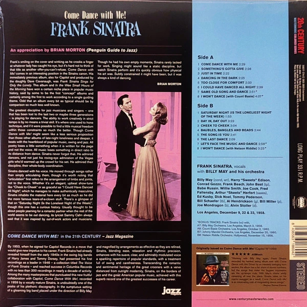 Виниловая пластинка FRANK SINATRA COME DANCE WITH ME!