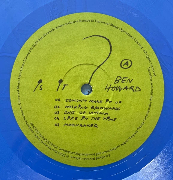 Виниловая пластинка BEN HOWARD IS IT?