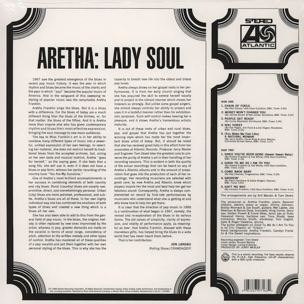 Виниловая пластинка ARETHA FRANKLIN LADY SOUL