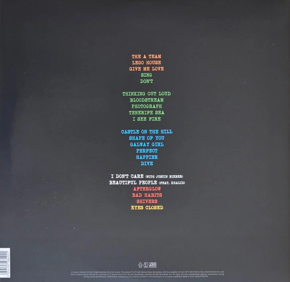 Виниловая пластинка ED SHEERAN +-=   (TOUR COLLECTION)