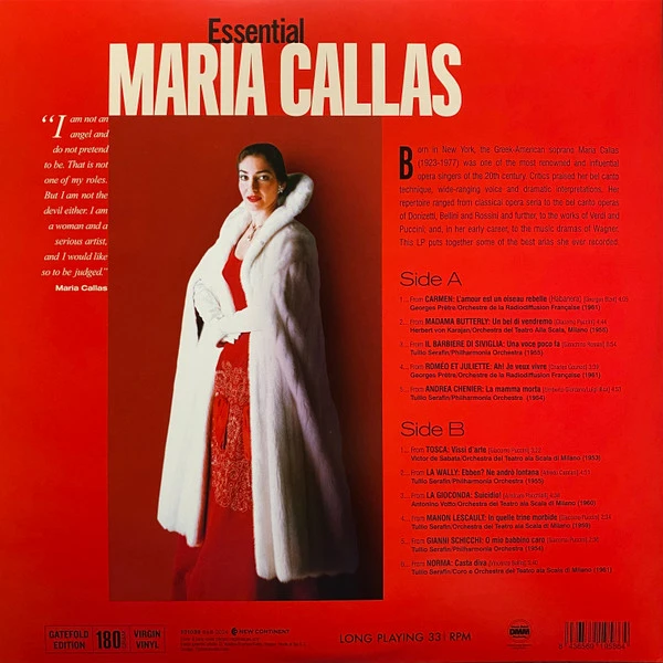Виниловая пластинка MARIA CALLAS ESSENTIAL MARIA CALLAS