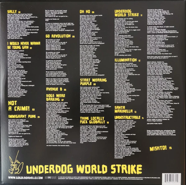 Виниловая пластинка GOGOL BORDELLO GYPSY PUNKS (UNDERDOG WORLD STRIKE)