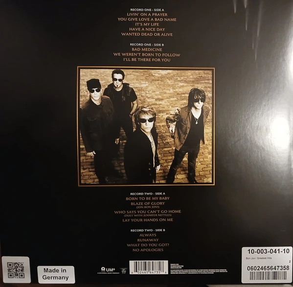 Виниловая пластинка BON JOVI GREATEST HITS