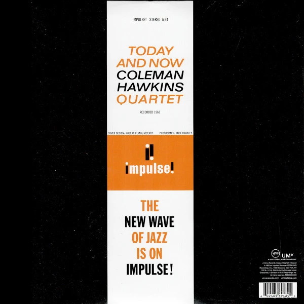 Виниловая пластинка COLEMAN HAWKINS QUARTET TODAY AND NOW