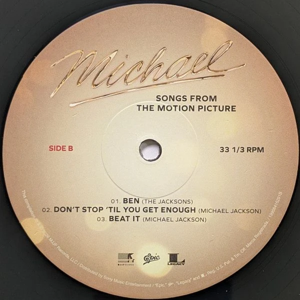 Виниловая пластинка MICHAEL JACKSON MICHAEL: SONGS FROM THE MOTION PICTURE