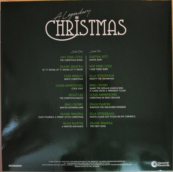 Виниловая пластинка VARIOUS A LEGENDARY CHRISTMAS VOLUME TWO - THE GREEN COLLECTION