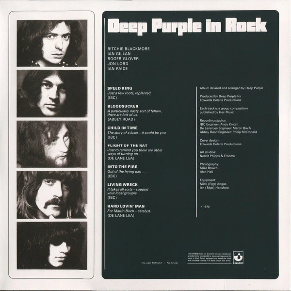 Виниловая пластинка DEEP PURPLE DEEP PURPLE IN ROCK