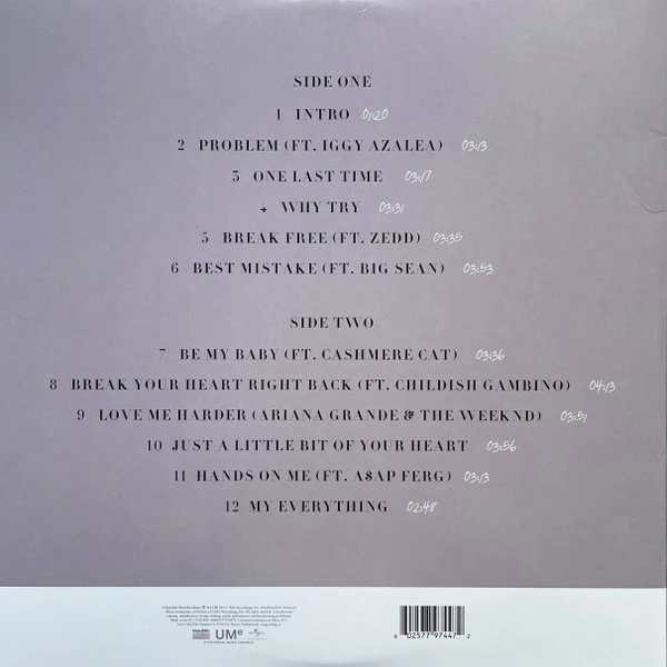 Виниловая пластинка ARIANA GRANDE MY EVERYTHING