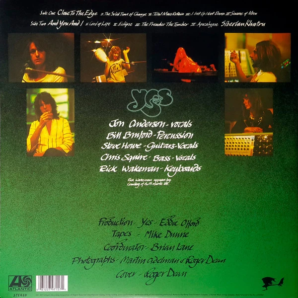 Виниловая пластинка YES CLOSE TO THE EDGE