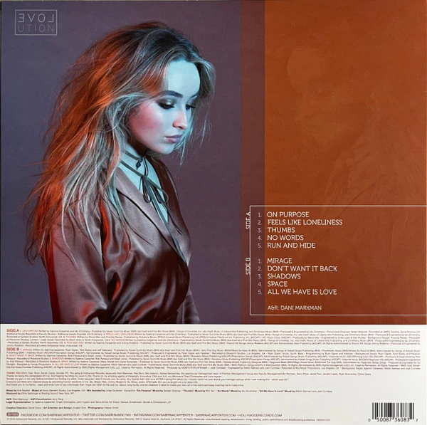 Виниловая пластинка SABRINA CARPENTER EVOLUTION