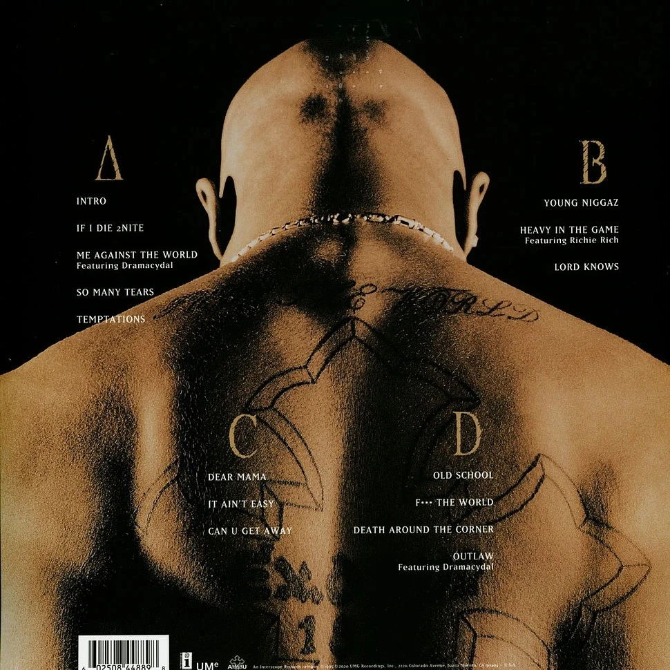Виниловая пластинка 2PAC ME AGAINST THE WORLD