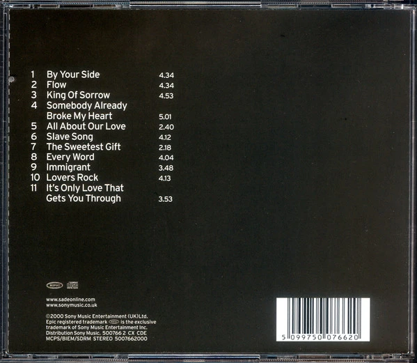 CD SADE — LOVERS ROCK