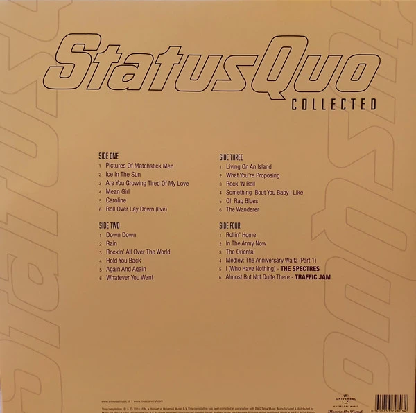 Виниловая пластинка STATUS QUO COLLECTED