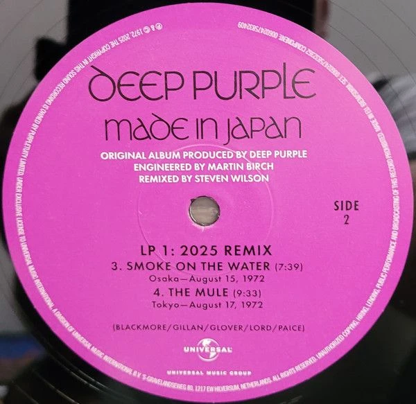 Виниловая пластинка DEEP PURPLE MADE IN JAPAN