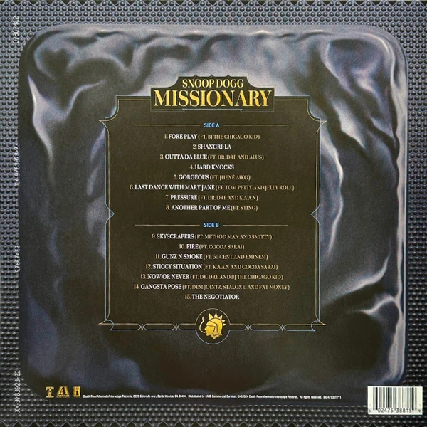 Виниловая пластинка SNOOP DOGG MISSIONARY
