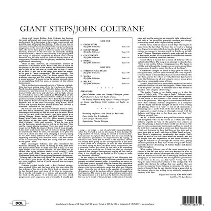 Виниловая пластинка JOHN COLTRANE GIANT STEPS