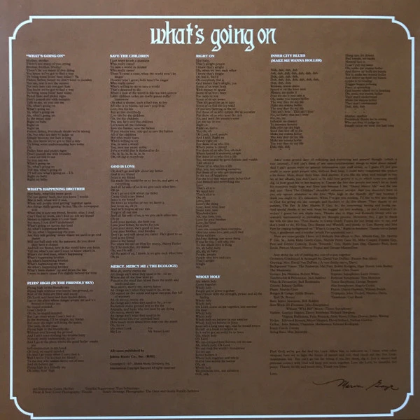 Виниловая пластинка MARVIN GAYE WHAT'S GOING ON