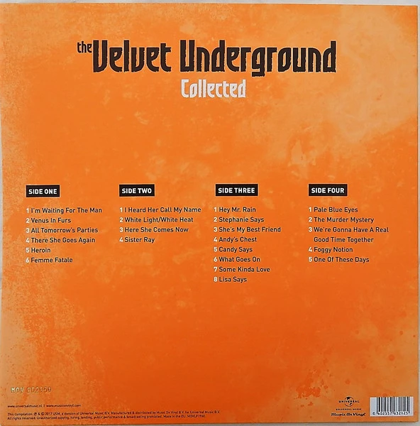 Виниловая пластинка VELVET UNDERGROUND COLLECTED