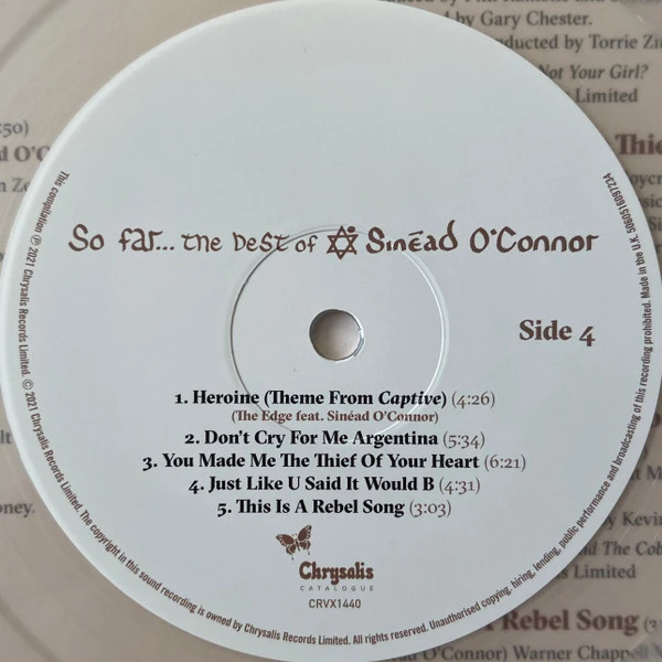 Виниловая пластинка SINEAD OCONNOR SO FAR... THE BEST OF