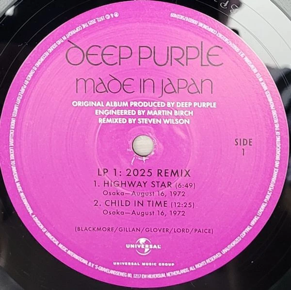 Виниловая пластинка DEEP PURPLE MADE IN JAPAN