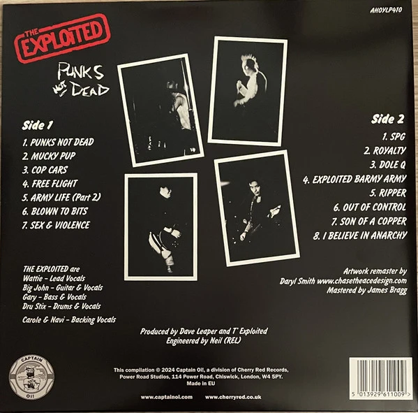 Виниловая пластинка EXPLOITED PUNKS NOT DEAD